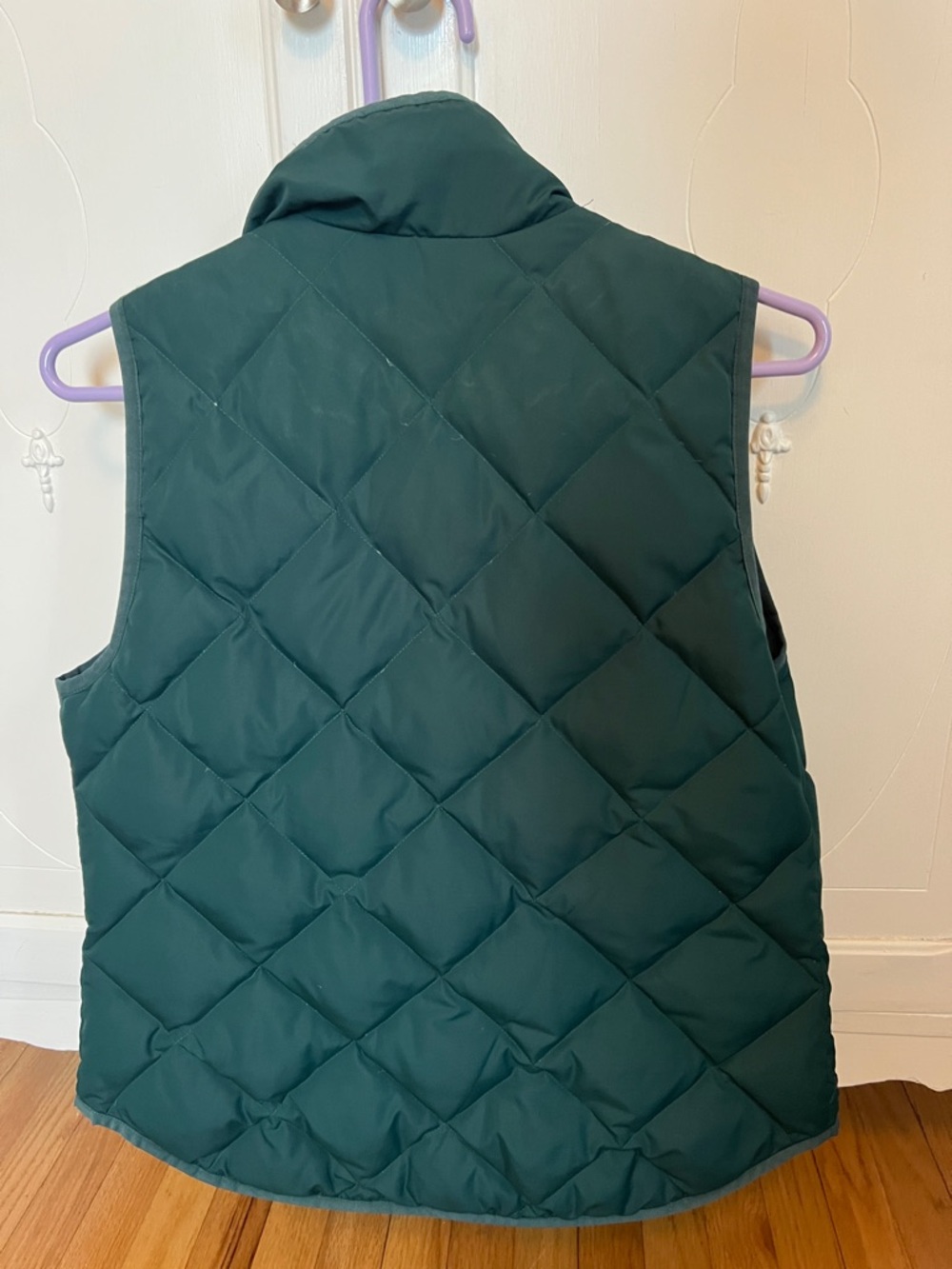 2/$7 J Crew Forest Green Quilted Vest - Picture 3 of 3